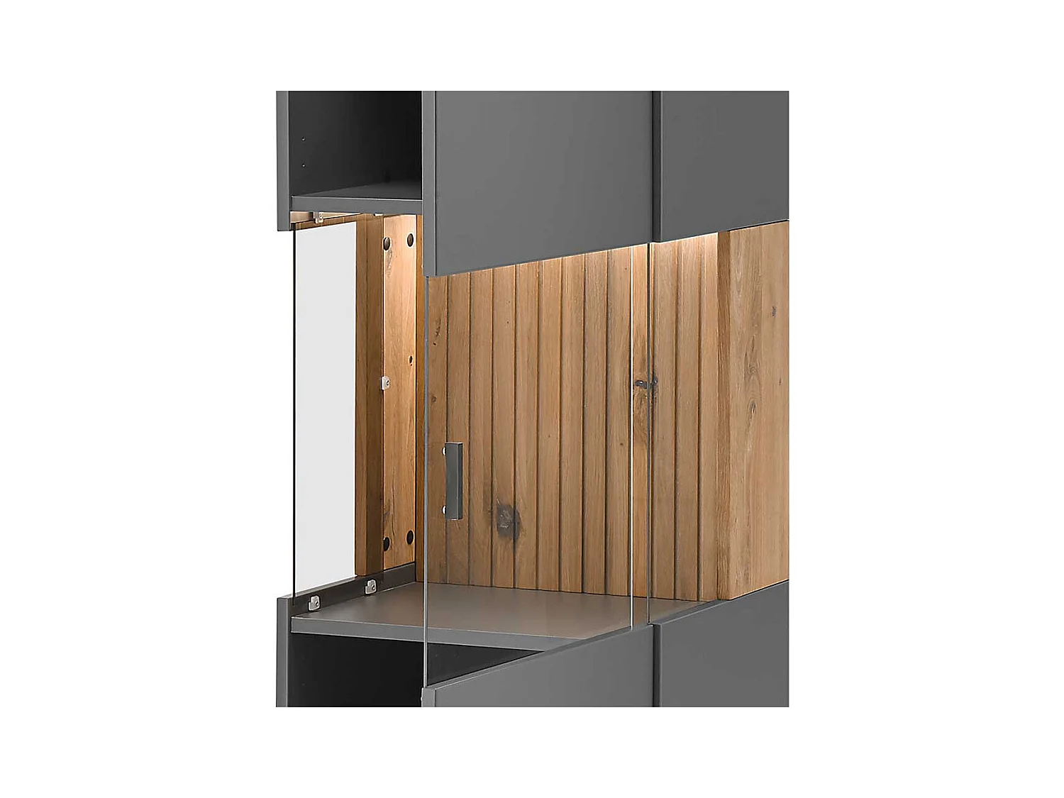 Wohnzimmervitrinenschrank in modernem Design LED Beleuchtung