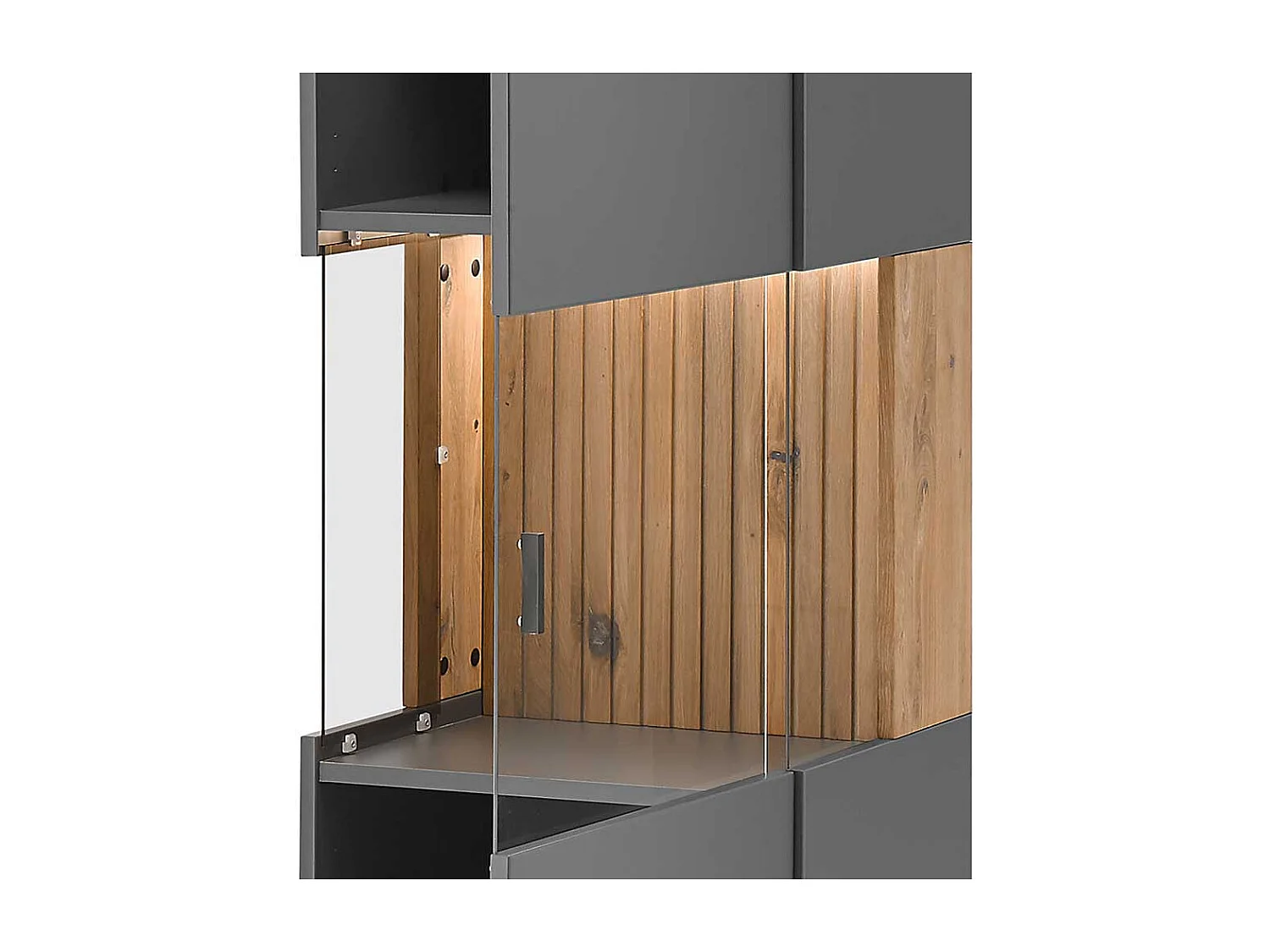 Wohnzimmervitrinenschrank in modernem Design LED Beleuchtung