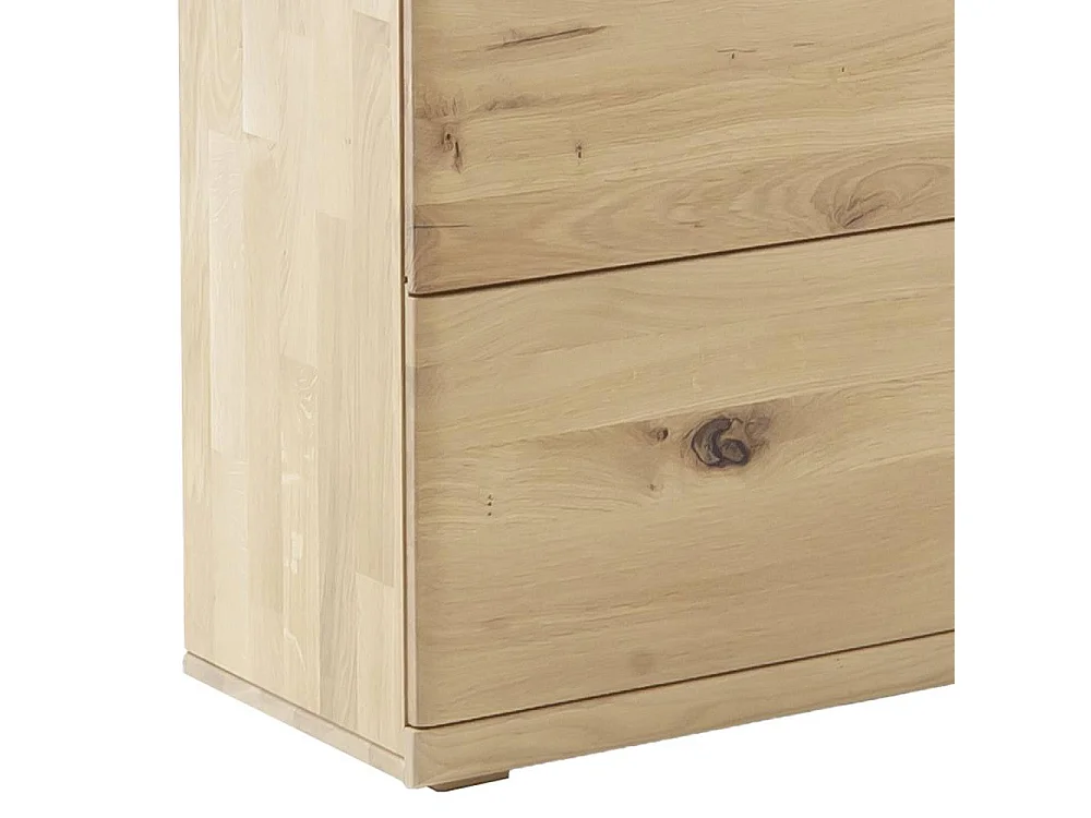 Wohnzimmer Highboard Massivholzschrank in Asteiche hell 133 cm breit