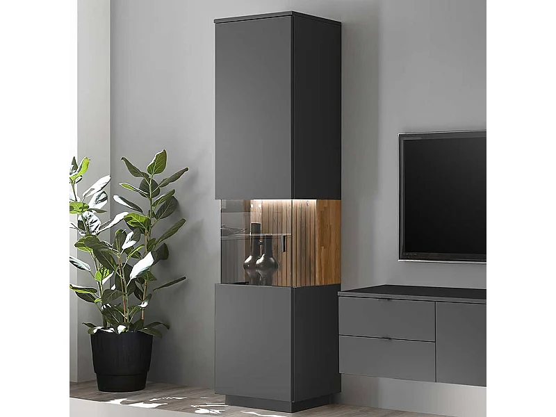 Wohnzimmervitrinenschrank in modernem Design LED Beleuchtung