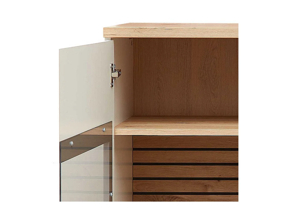 Highbord Wohnzimmer modern 110 cm breit 136 cm hoch