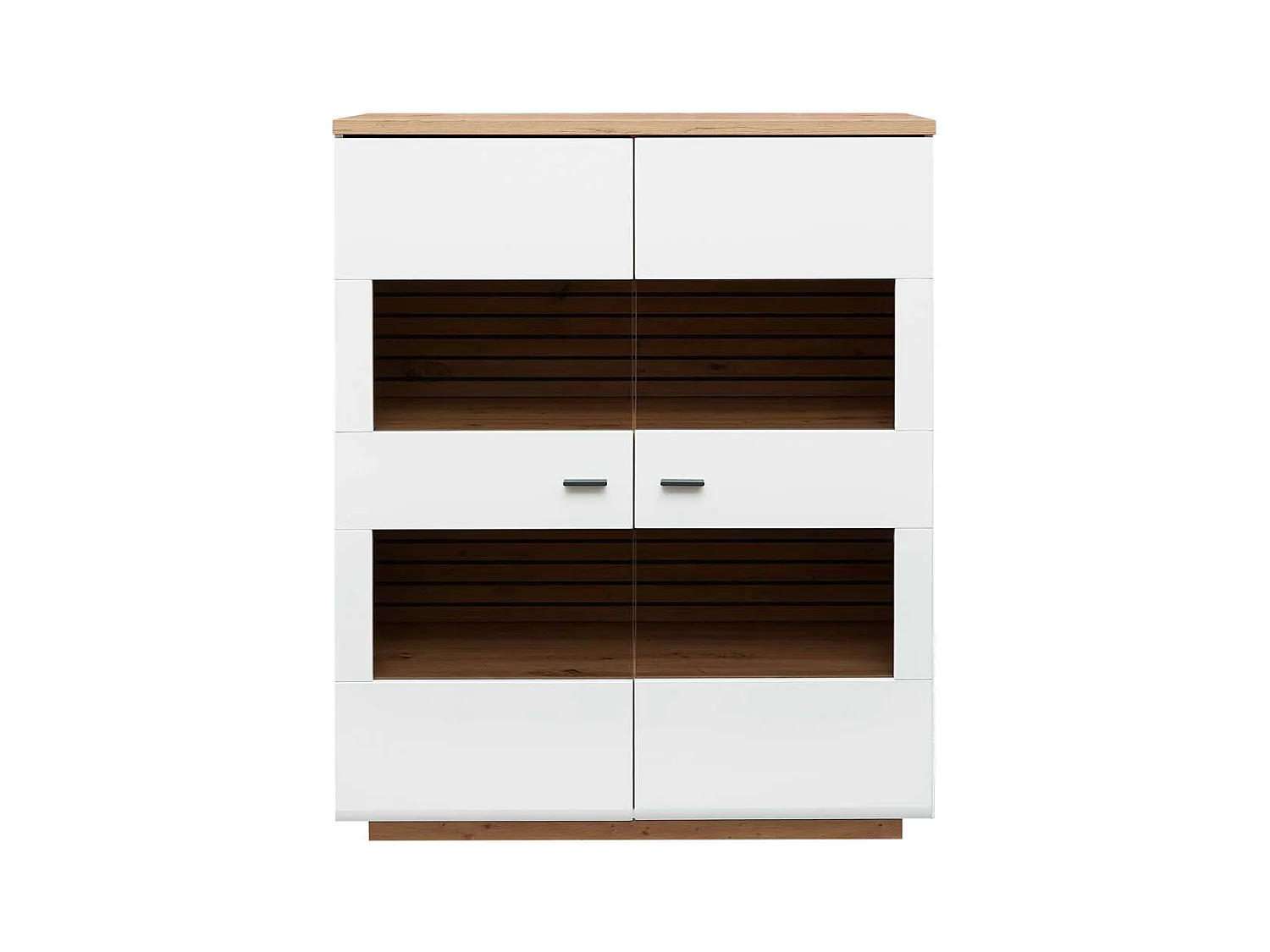 Highbord Wohnzimmer modern 110 cm breit 136 cm hoch