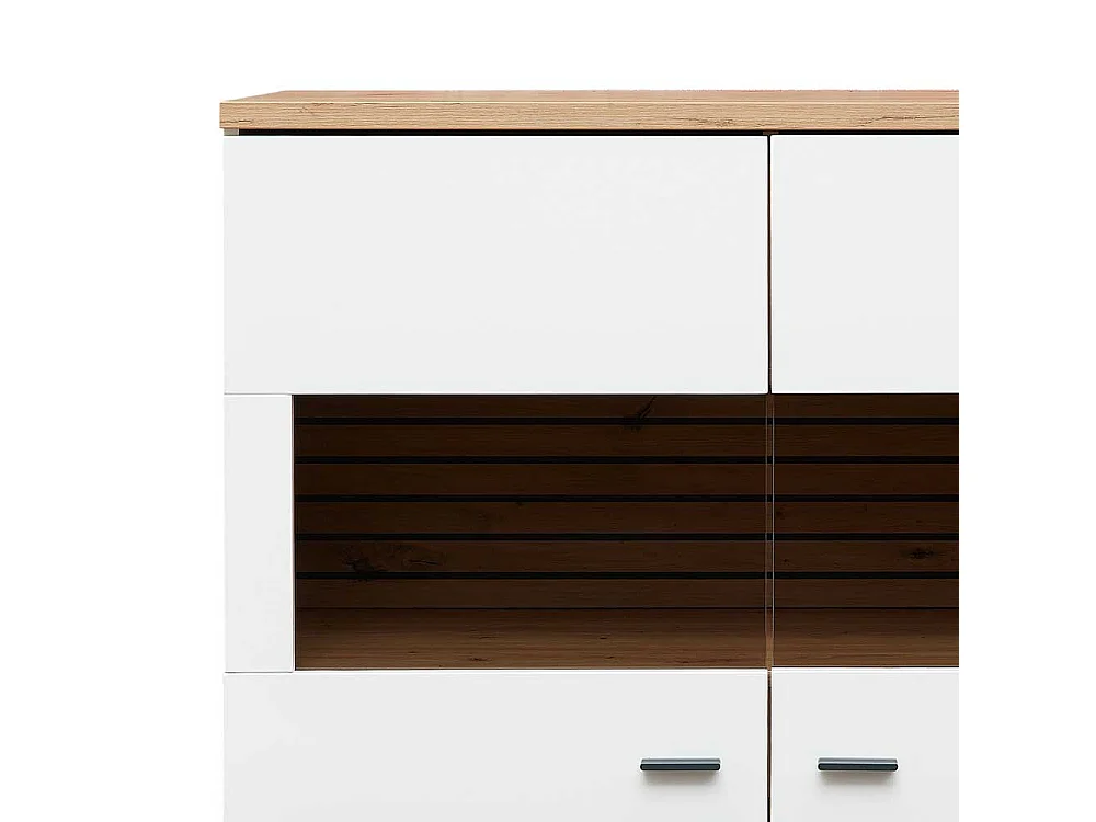 Highbord Wohnzimmer modern 110 cm breit 136 cm hoch