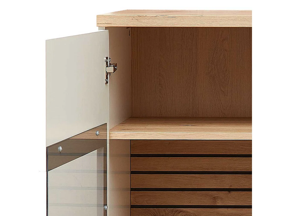 Highbord Wohnzimmer modern 110 cm breit 136 cm hoch