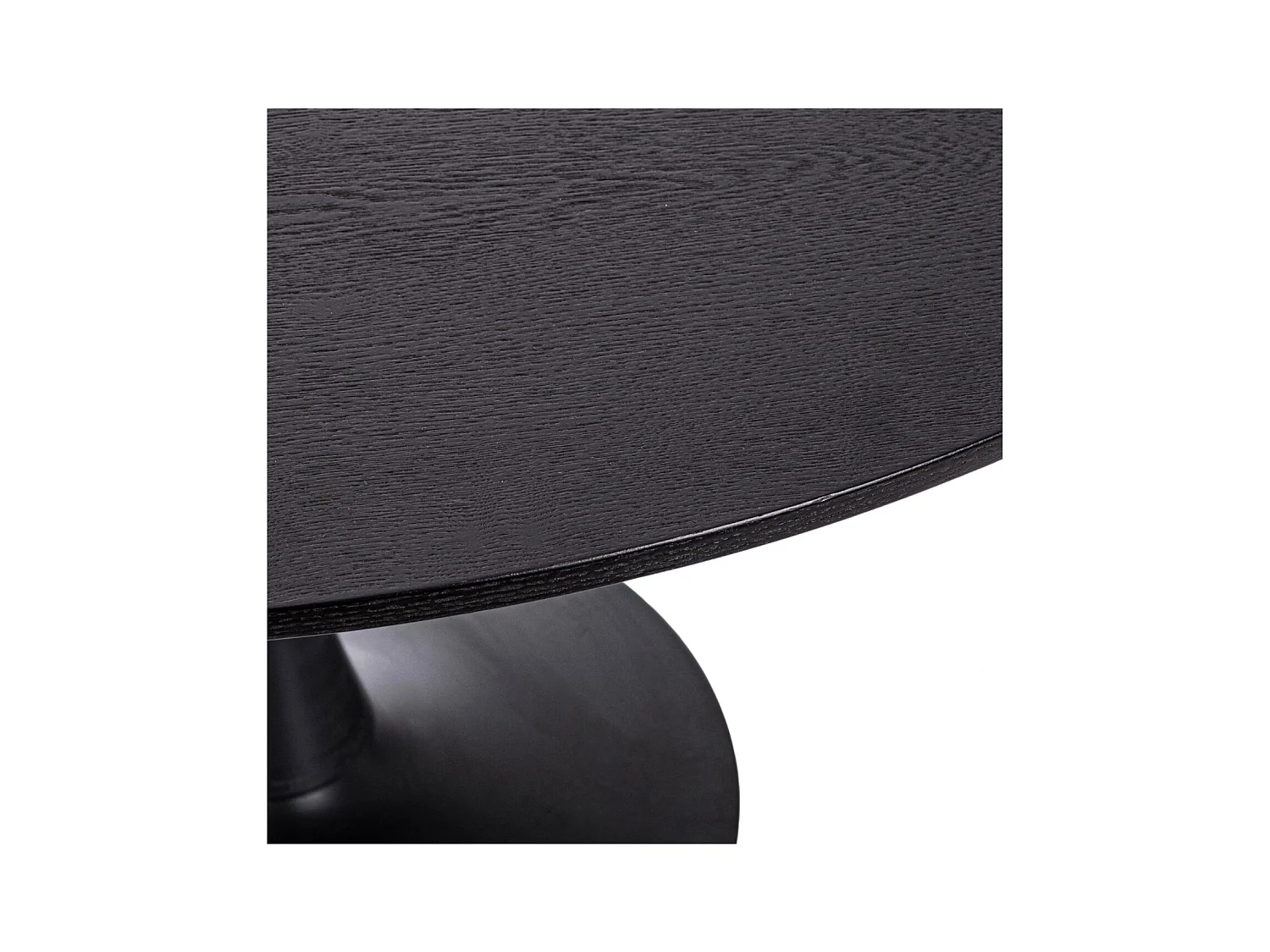 Table à manger ronde tulipe en métal noir L120 4 places - BLOSSOM