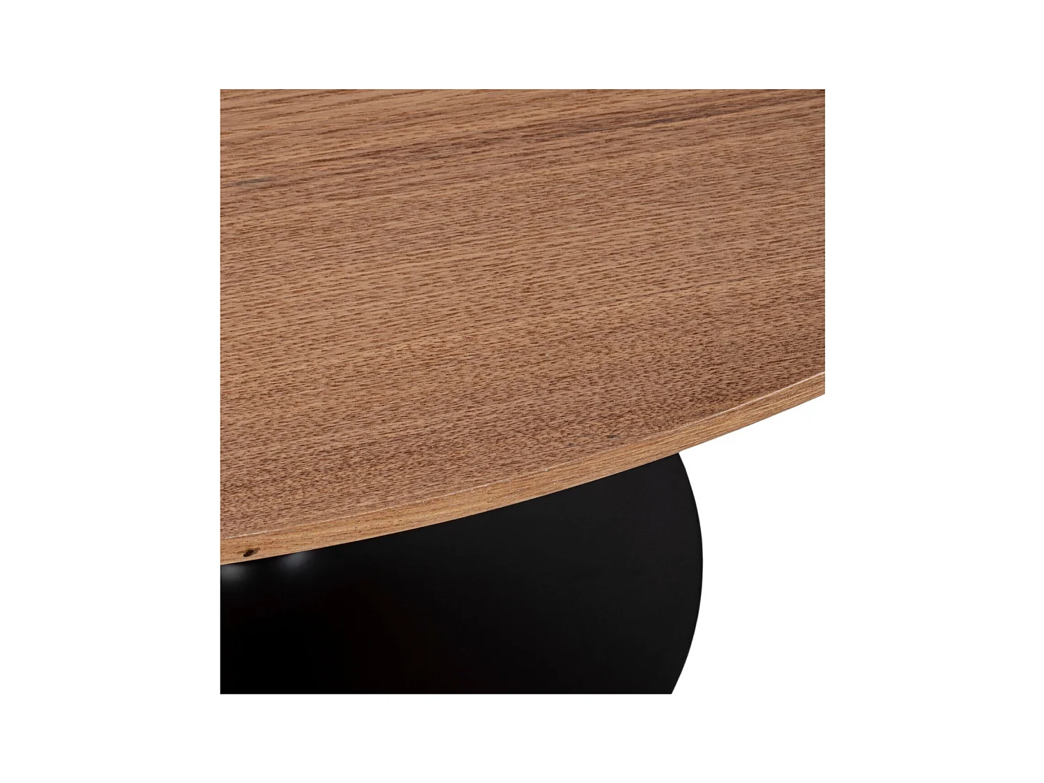 Table à manger ronde tulipe en métal noir L120 4 places - BLOSSOM