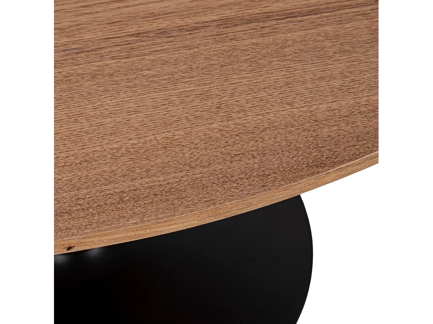 Table à manger ronde tulipe en métal noir L120 4 places - BLOSSOM