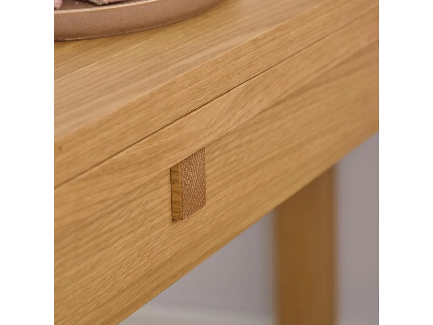 Table rectangulaire à volets chêne clair 2/4 places L120 - MILA