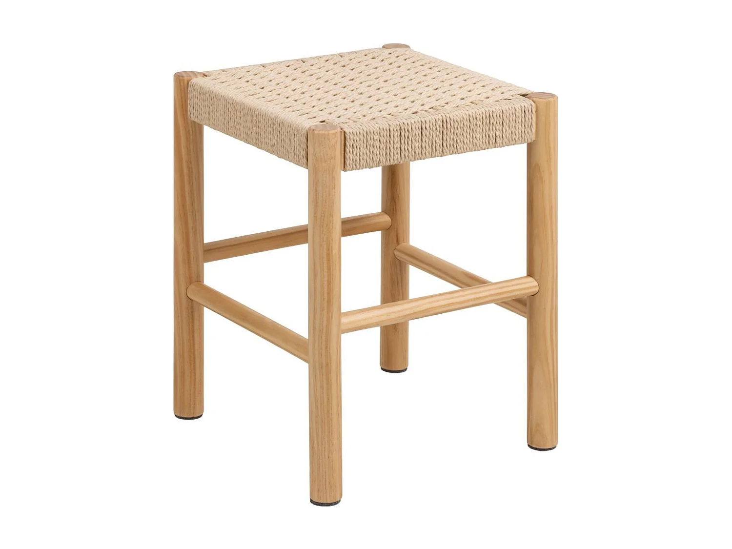 Tabouret en bois et assise tressée L80 - THEO