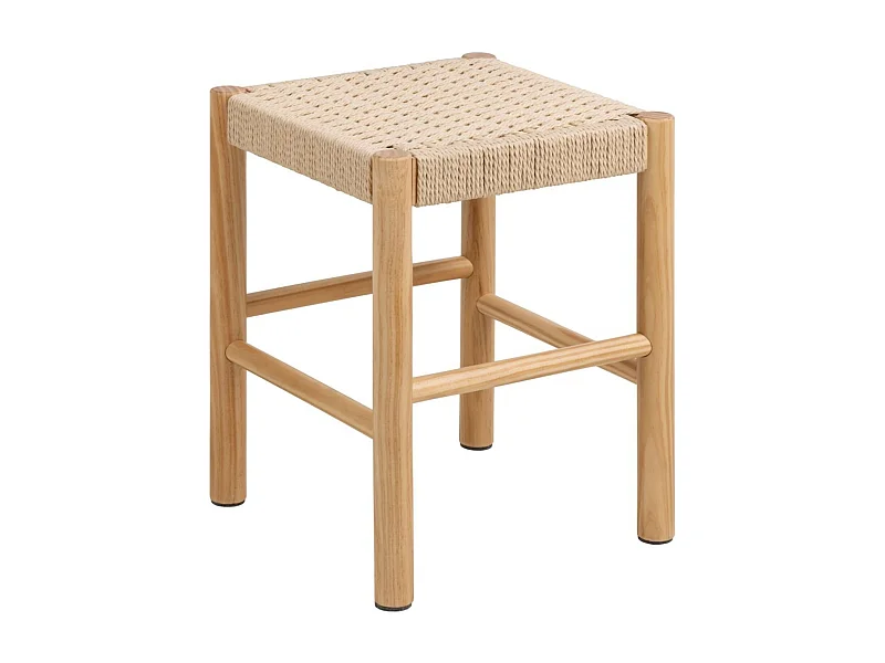 Tabouret en bois et assise tressée L80 - THEO