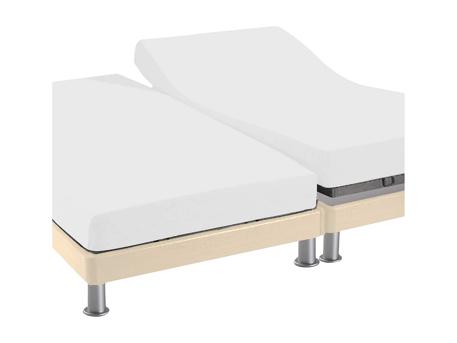 Protège matelas anti-acariens Microstop molleton imperméable - bonnet 27 cm TPR pour sommier articulé 2x80x200
