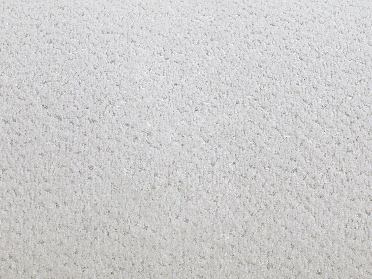 Canapé 3 places et table basse en tissu bouclette blanc SORIELI