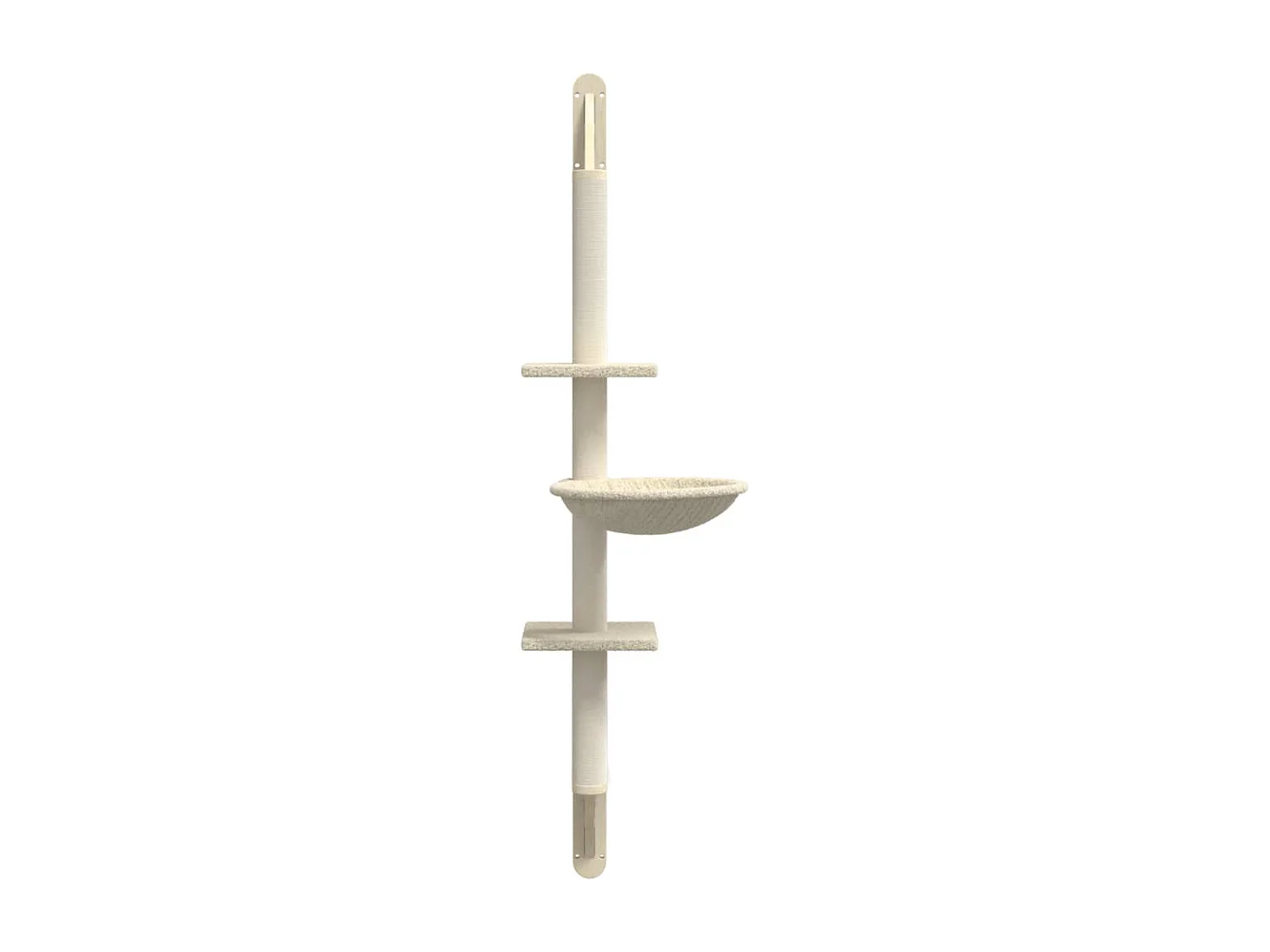 Wand-Kratzbaum mit Korb Creme 142,5 cm für Aktive und Verspielte Katzen