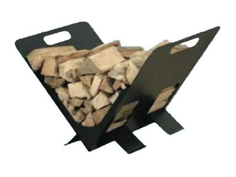 Range-Bûches Kekai Leggio 32x42x80 cm en Fer Forgé