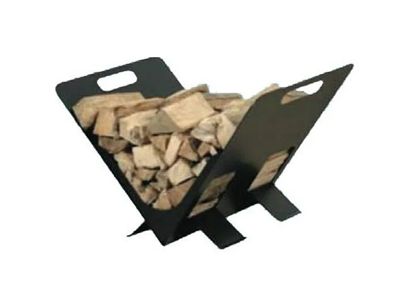 Cesta Portalegna Kekai Leggio 32x42x80 cm di Ferro Battuto