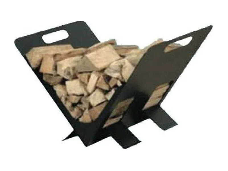 Range-Bûches Kekai Leggio 32x42x80 cm en Fer Forgé