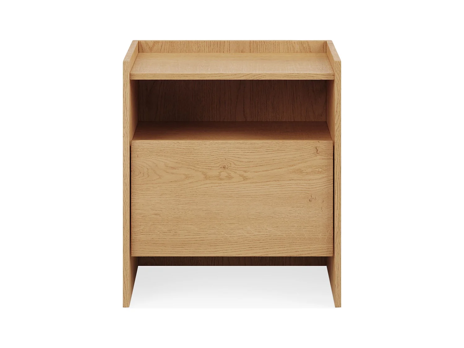 Table de chevet KLINT H 60 cm avec 1 Tiroir Aspect Chêne Crémona, Niche de Rangement, Design Moderne