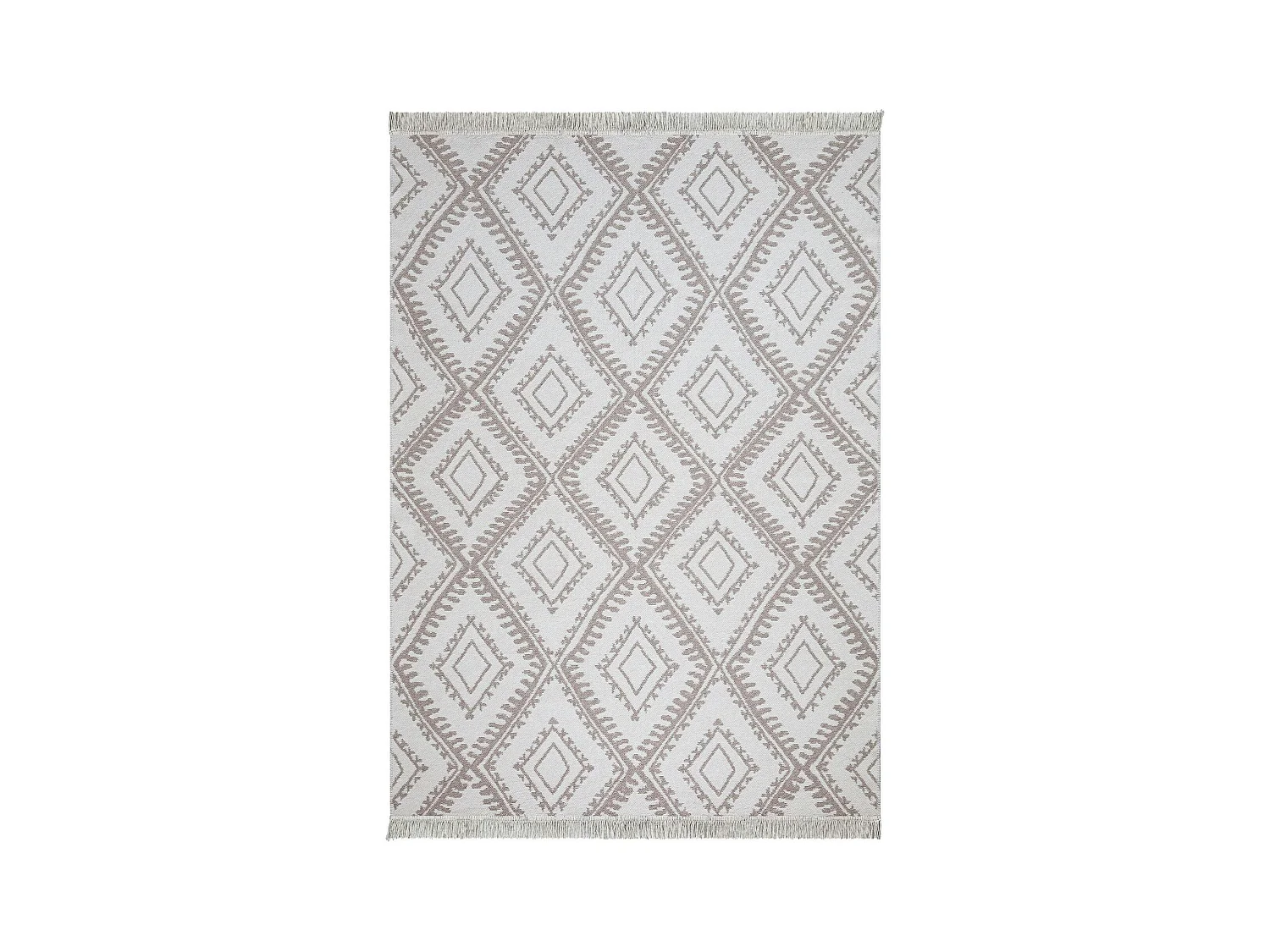 Tapis écru – losanges stylisés, 160x230 cm ISTANBUL