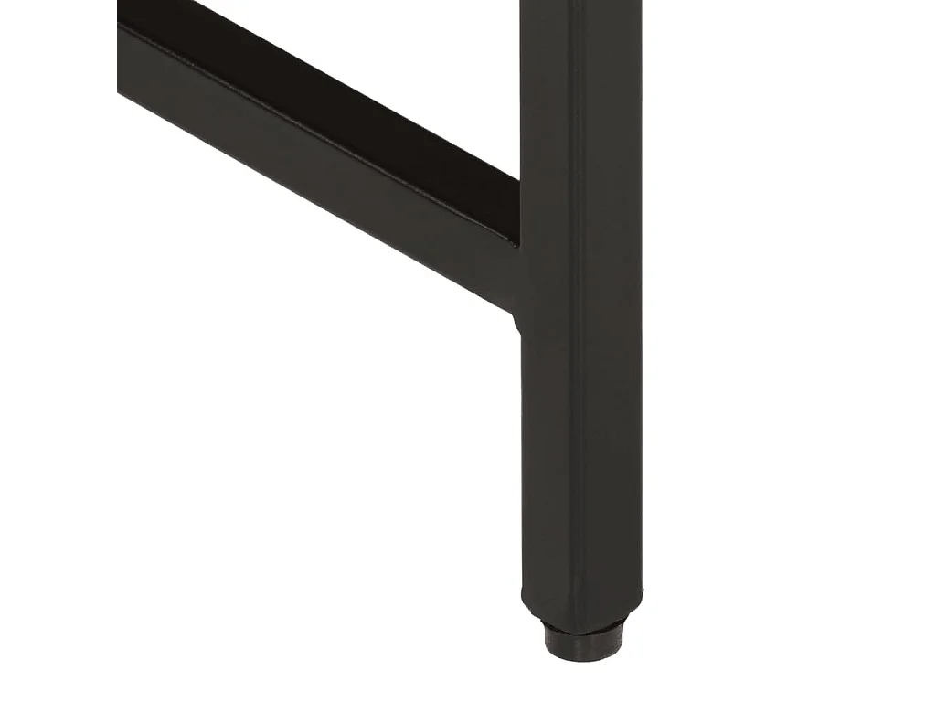 Tables basses gigognes 3 pièces bois de manguier massif brut et fer