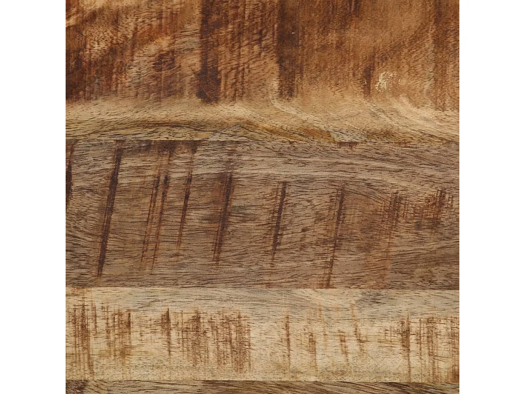 Tables basses gigognes 3 pièces bois de manguier massif brut et fer