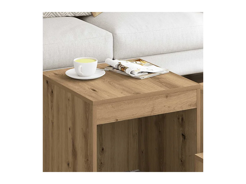 Tables gigognes 3 pièces chêne artisanal bois d'ingénierie