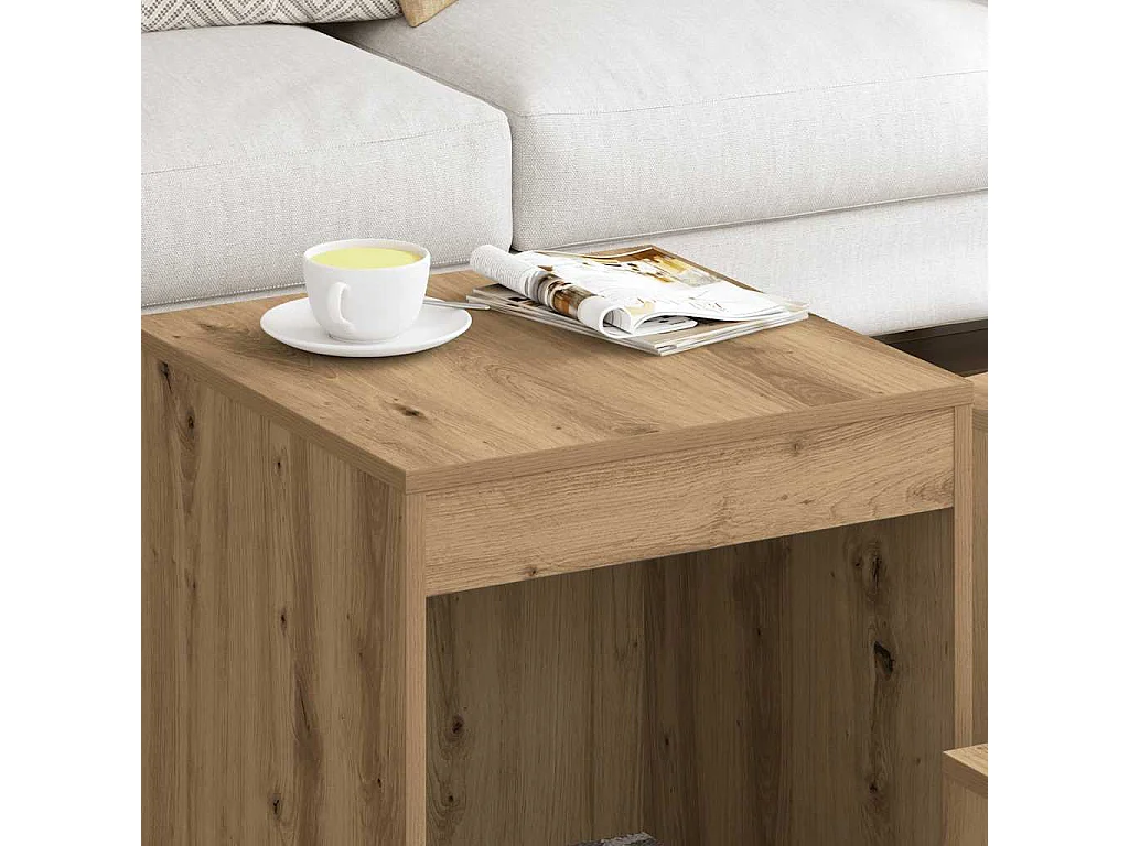 Tables gigognes 3 pièces chêne artisanal bois d'ingénierie