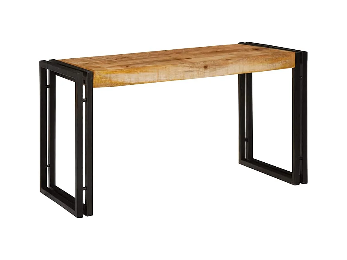 Table Gigogne 3 pièces Bois de mangue solide rugueux et un métal