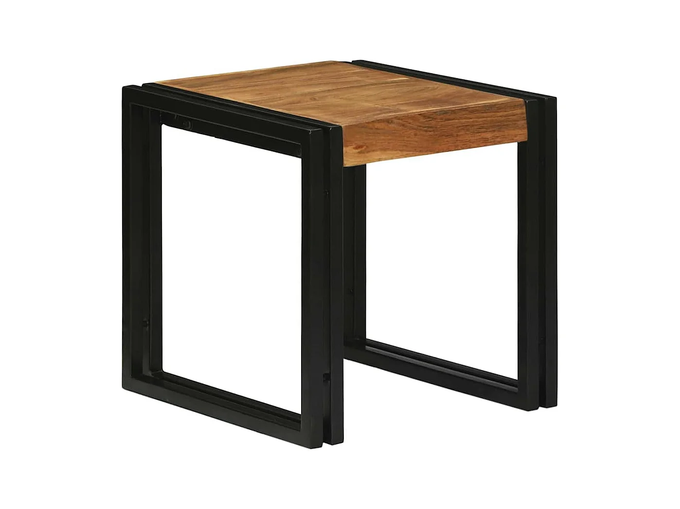Table Gigogne 3 pièces Bois d'acacia solide et un métal