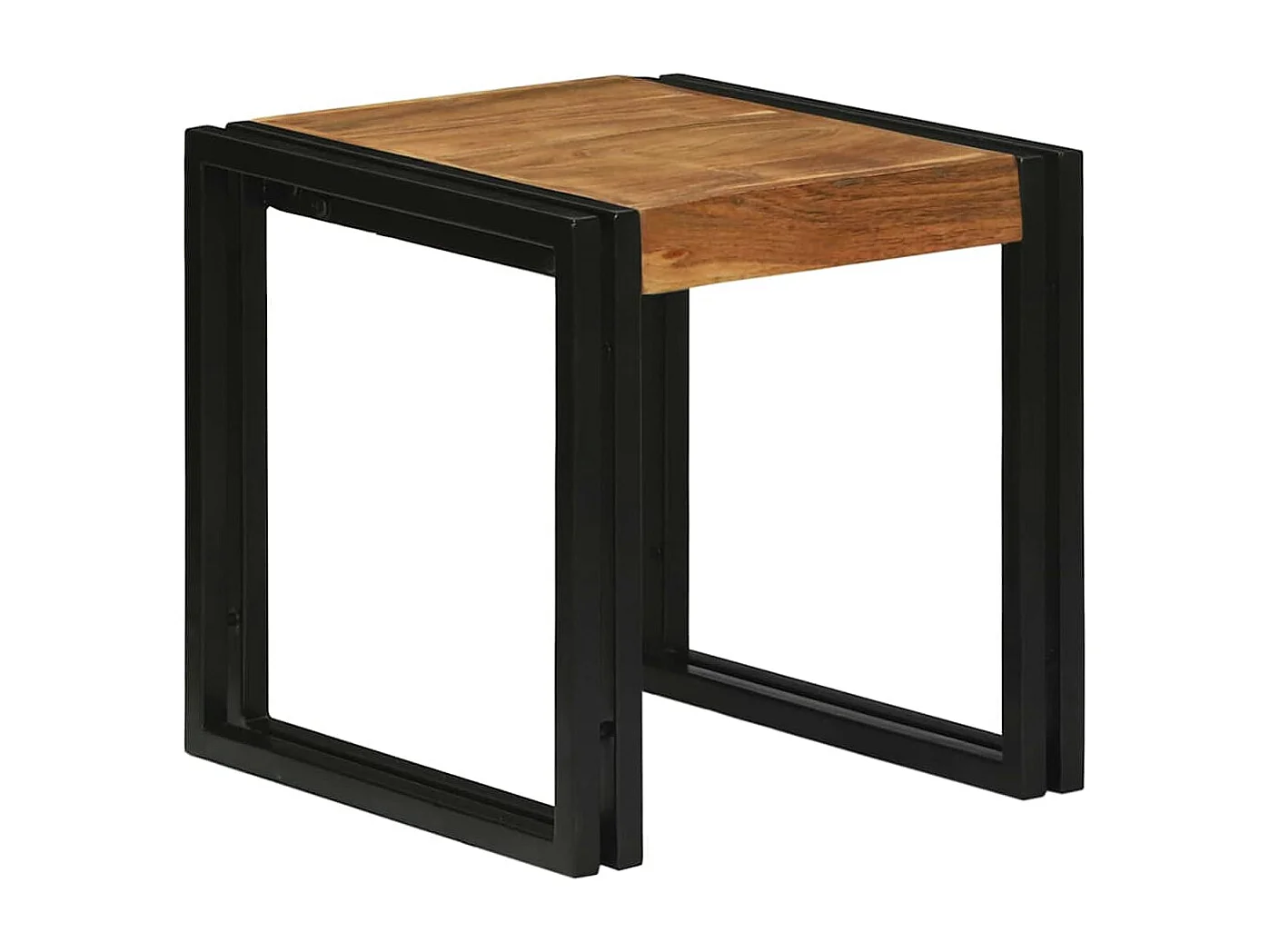 Table Gigogne 3 pièces Bois d'acacia solide et un métal