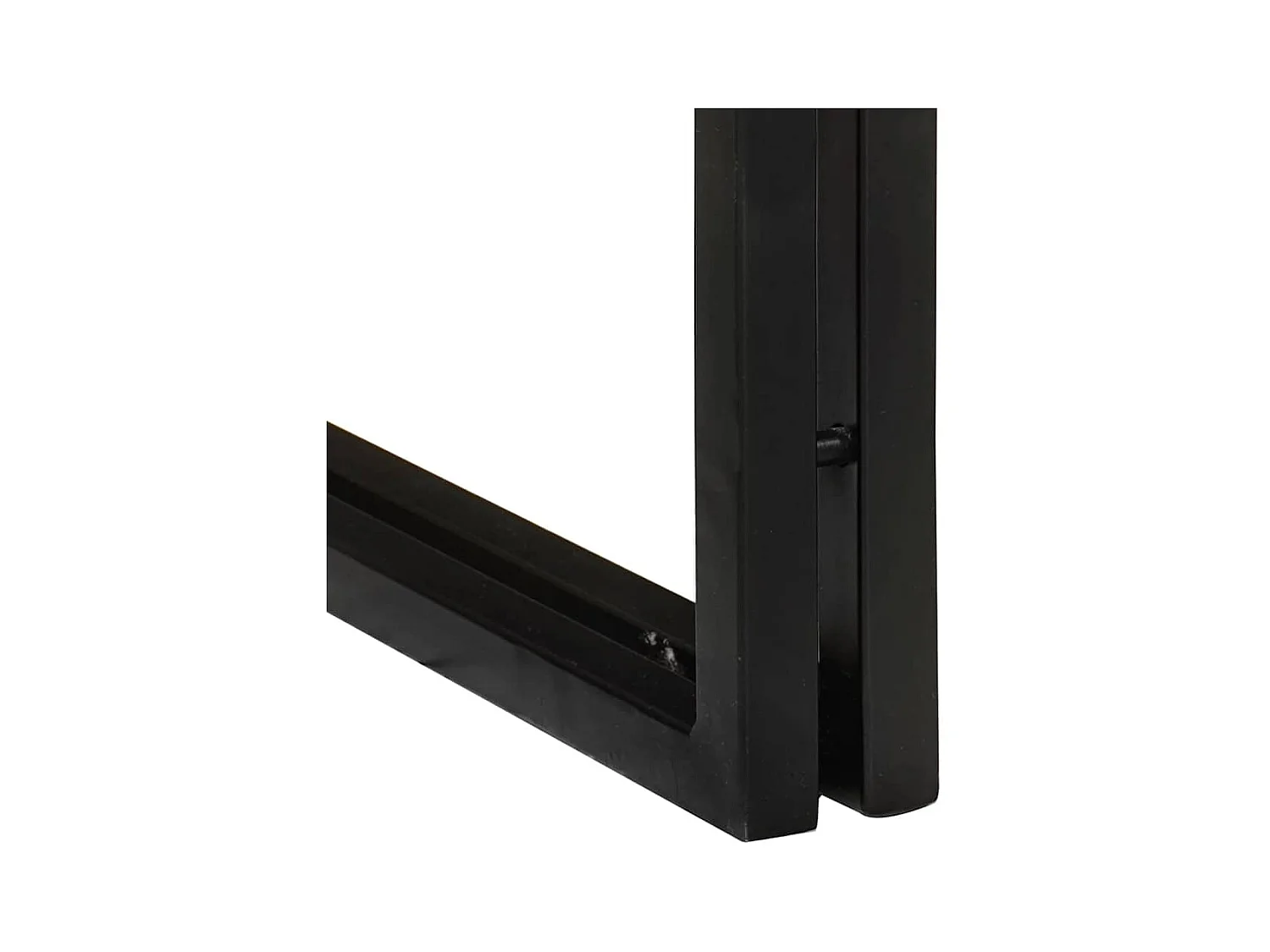 Table Gigogne 3 pièces Marron et noir bois de récupération massif