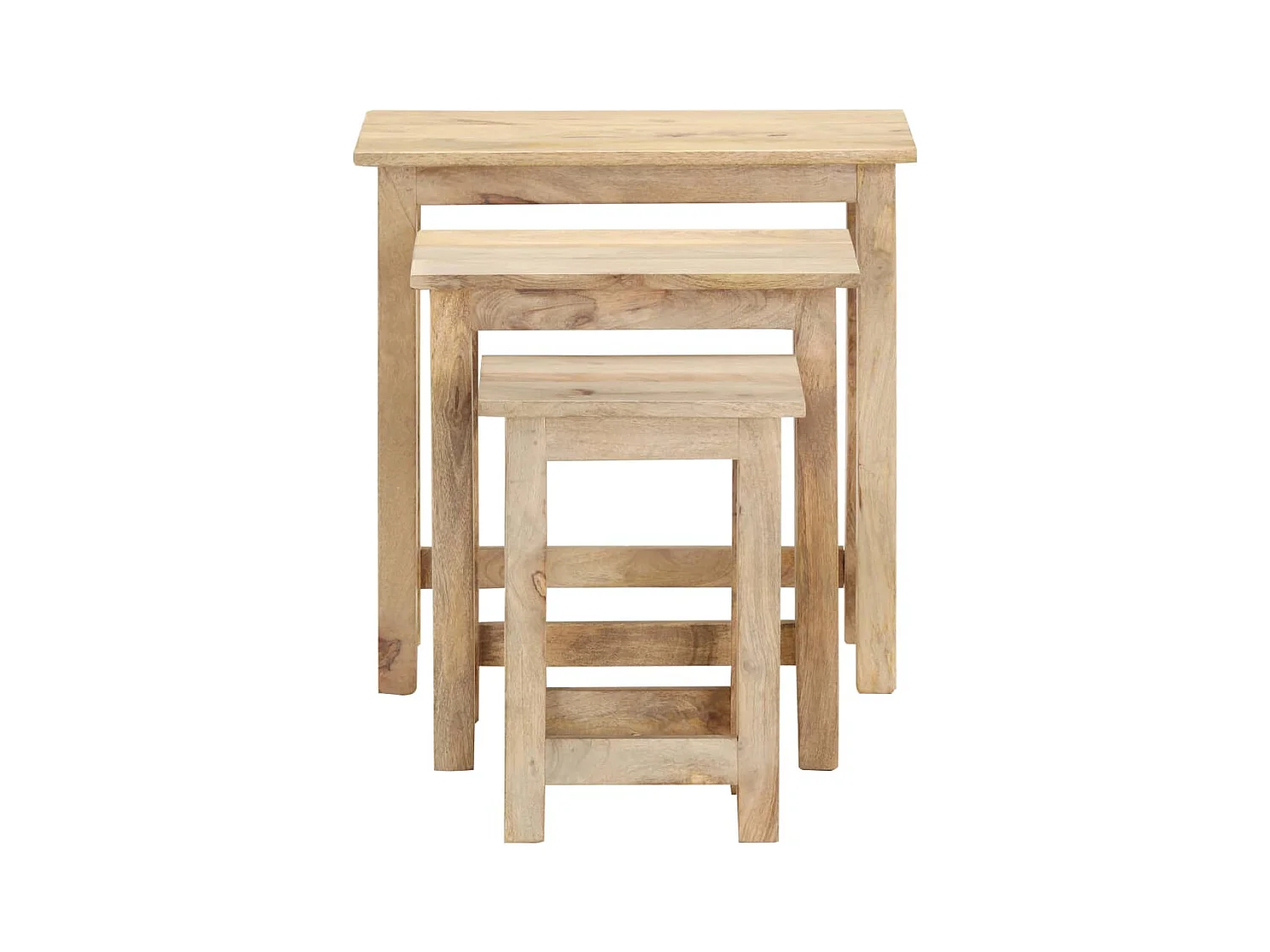 Tables gigognes 3 pièces Bois solide de manguier
