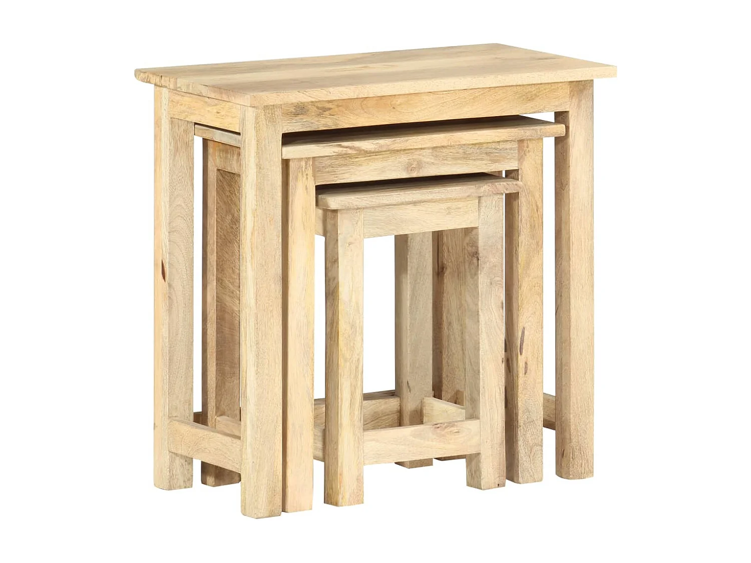 Tables gigognes 3 pièces Bois solide de manguier