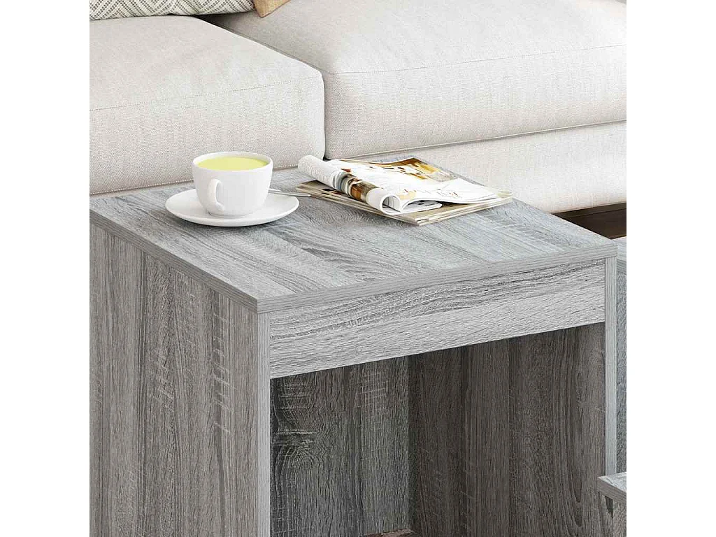 Tables gigognes 3 pièces Sonoma gris Bois d'ingénierie