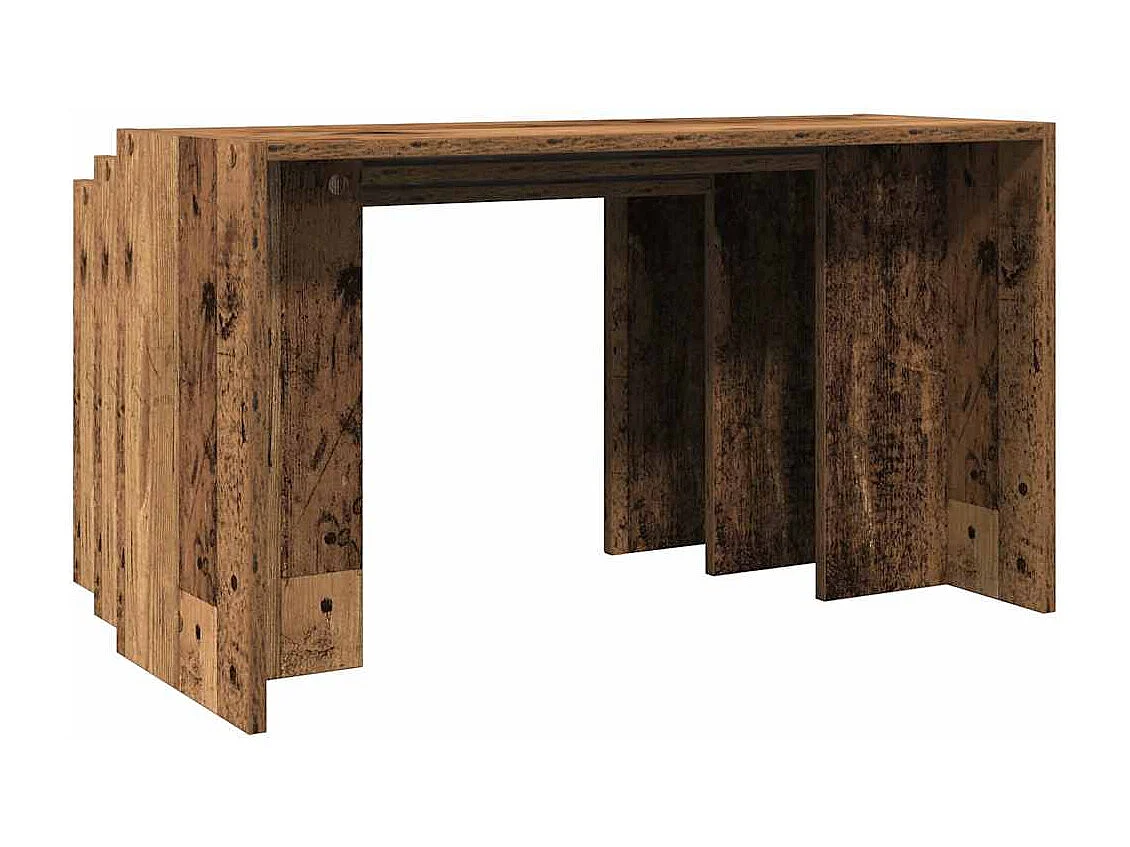 Tables gigognes 3 pièces vieux bois bois d'ingénierie