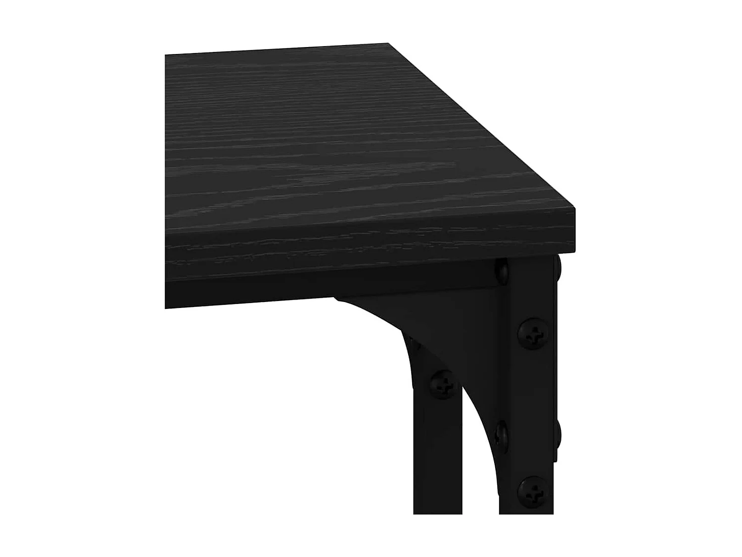 Table basse gigogne 3 pièces Chêne noir 50.5 x 35 x 53 cm