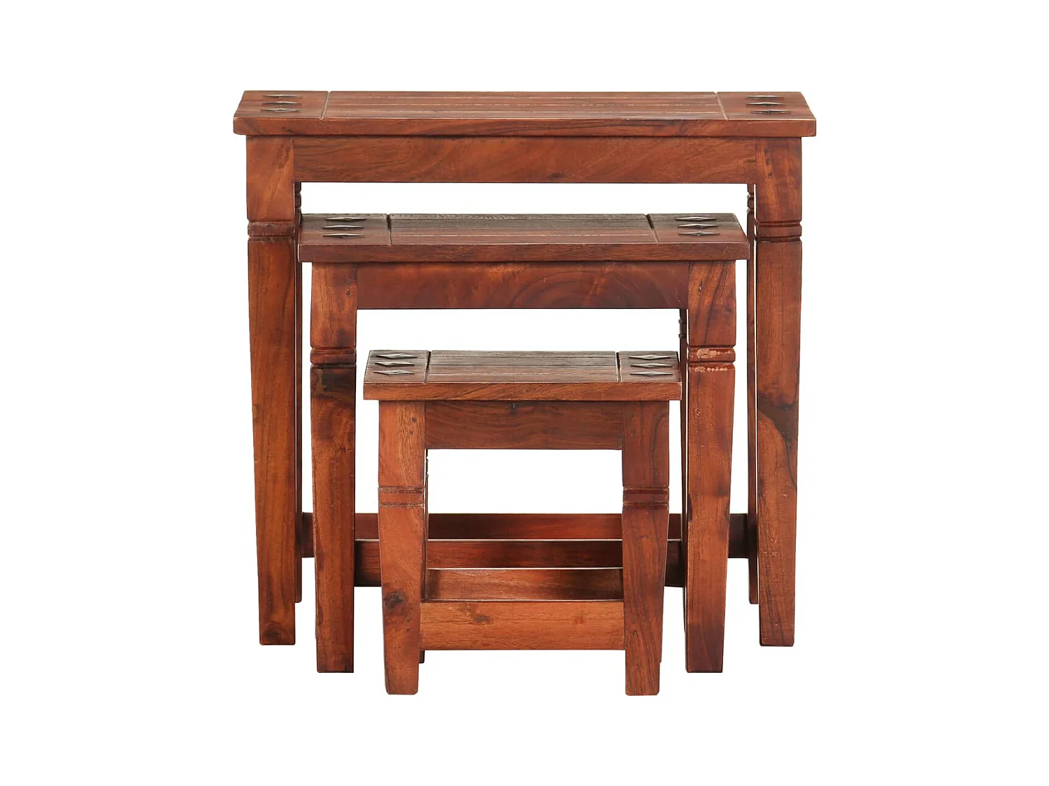 Tables gigognes 3 pièces Bois d'acacia massif