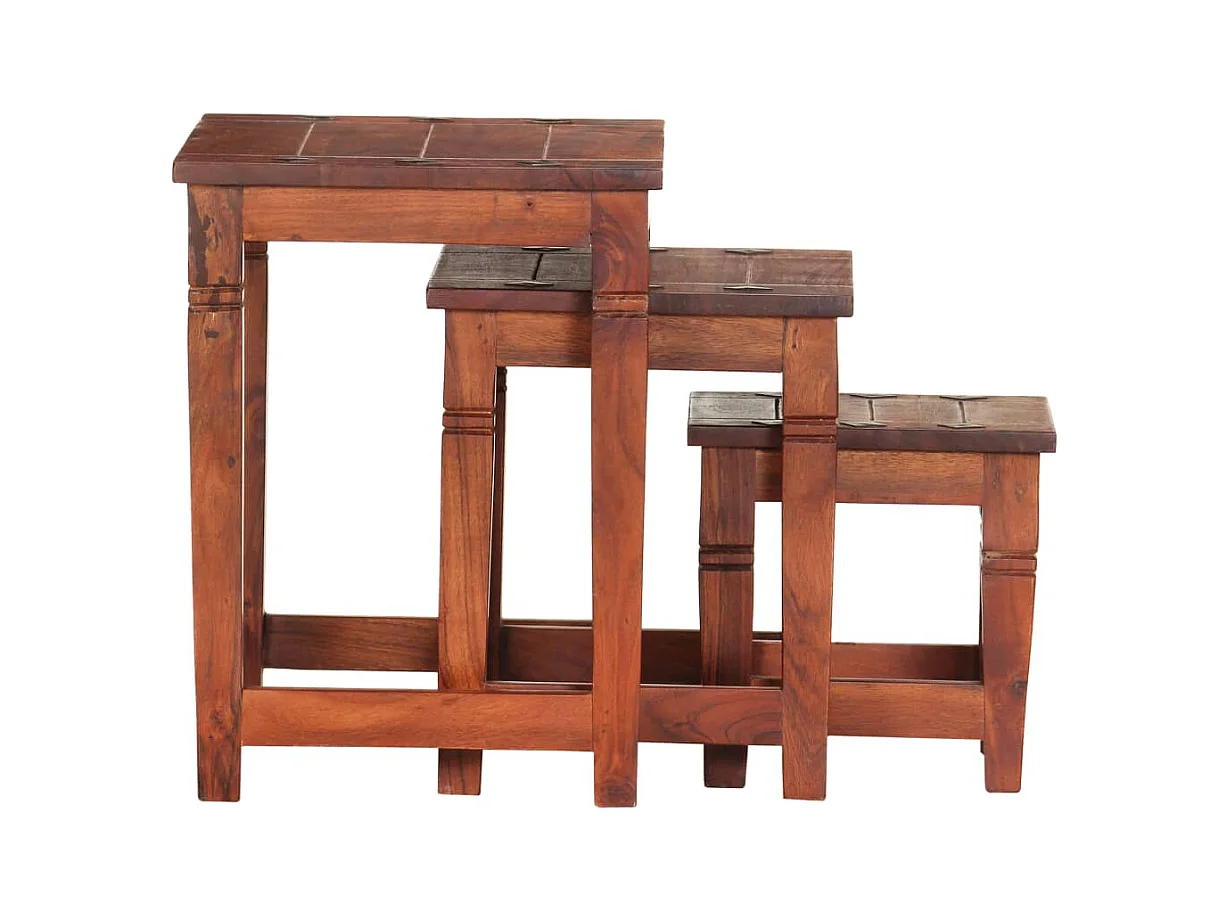 Tables gigognes 3 pièces Bois d'acacia massif