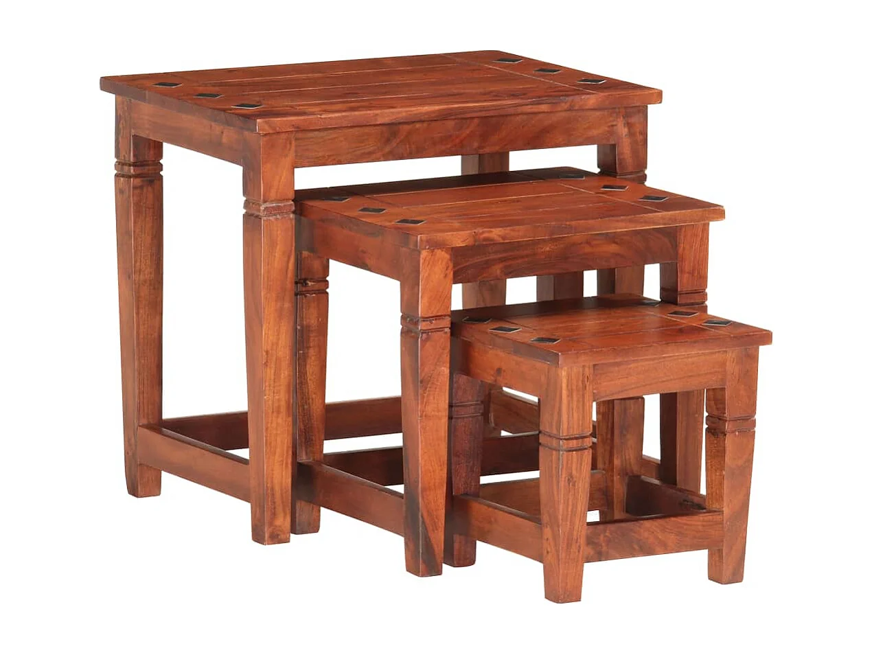 Tables gigognes 3 pièces Bois d'acacia massif