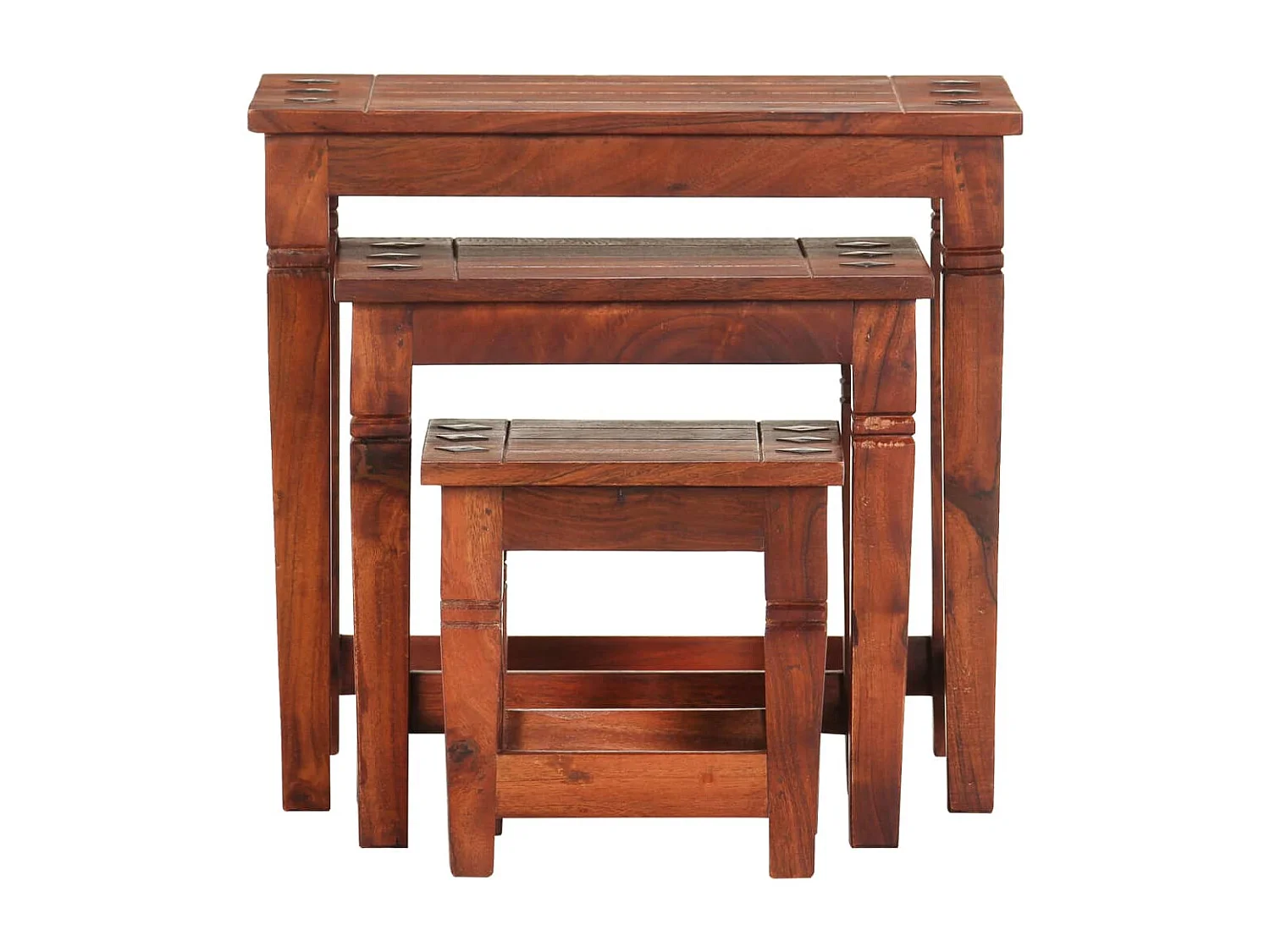 Tables gigognes 3 pièces Bois d'acacia massif