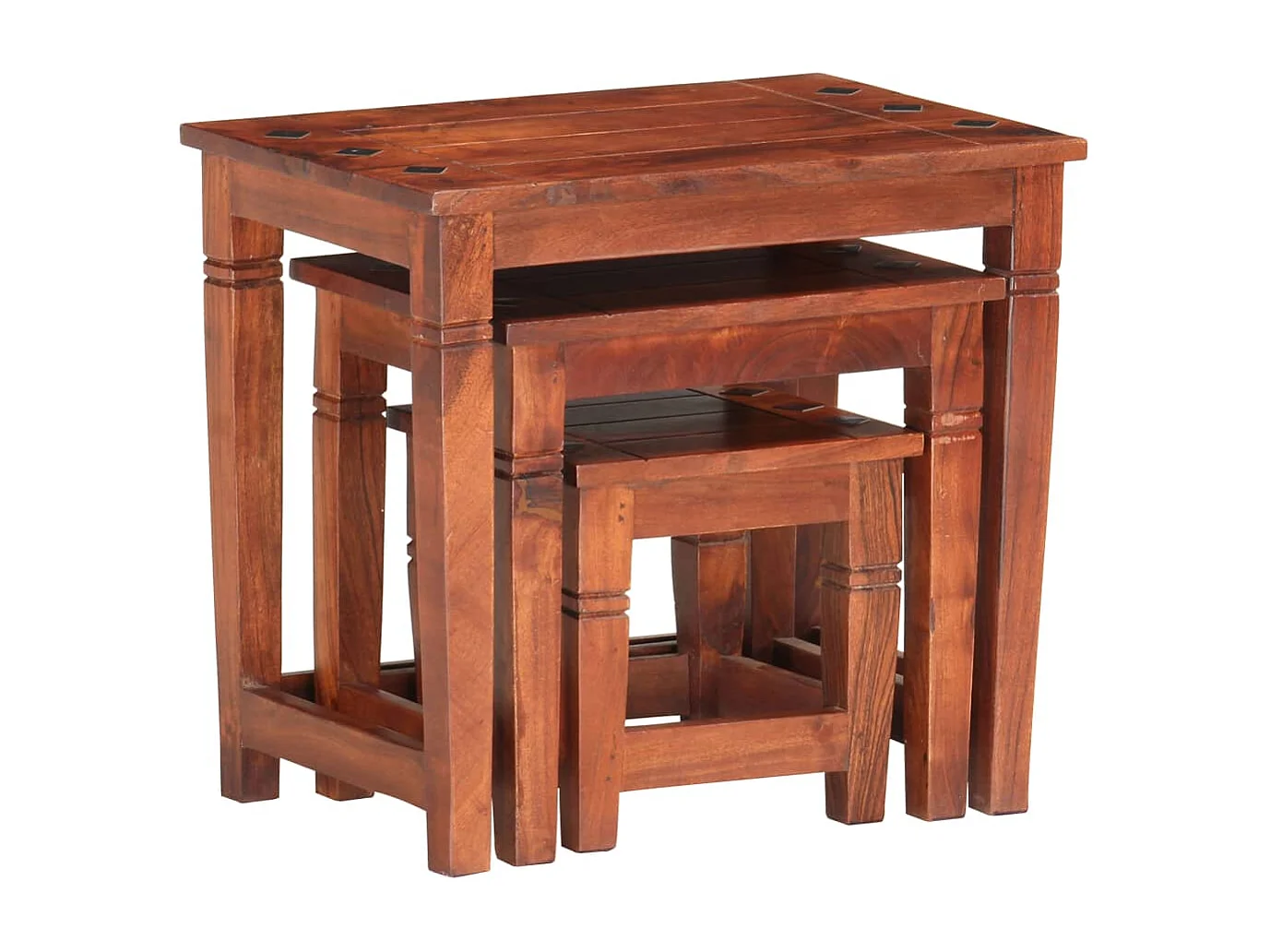 Tables gigognes 3 pièces Bois d'acacia massif