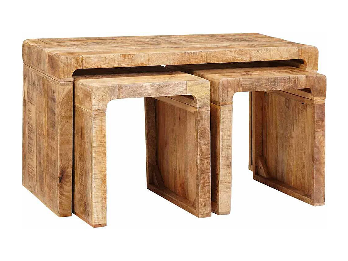 Mesas Nido madera maciza de mango