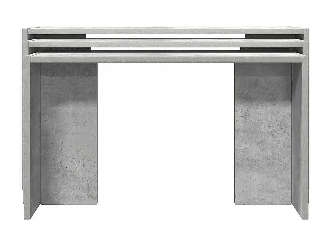 Tables gigognes 3 pièces gris béton bois d'ingénierie