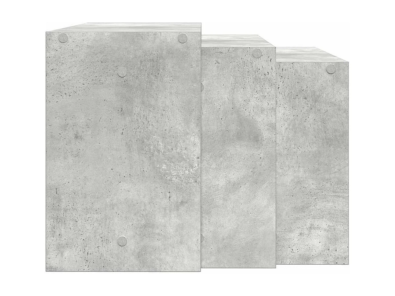 Tables gigognes 3 pièces gris béton bois d'ingénierie