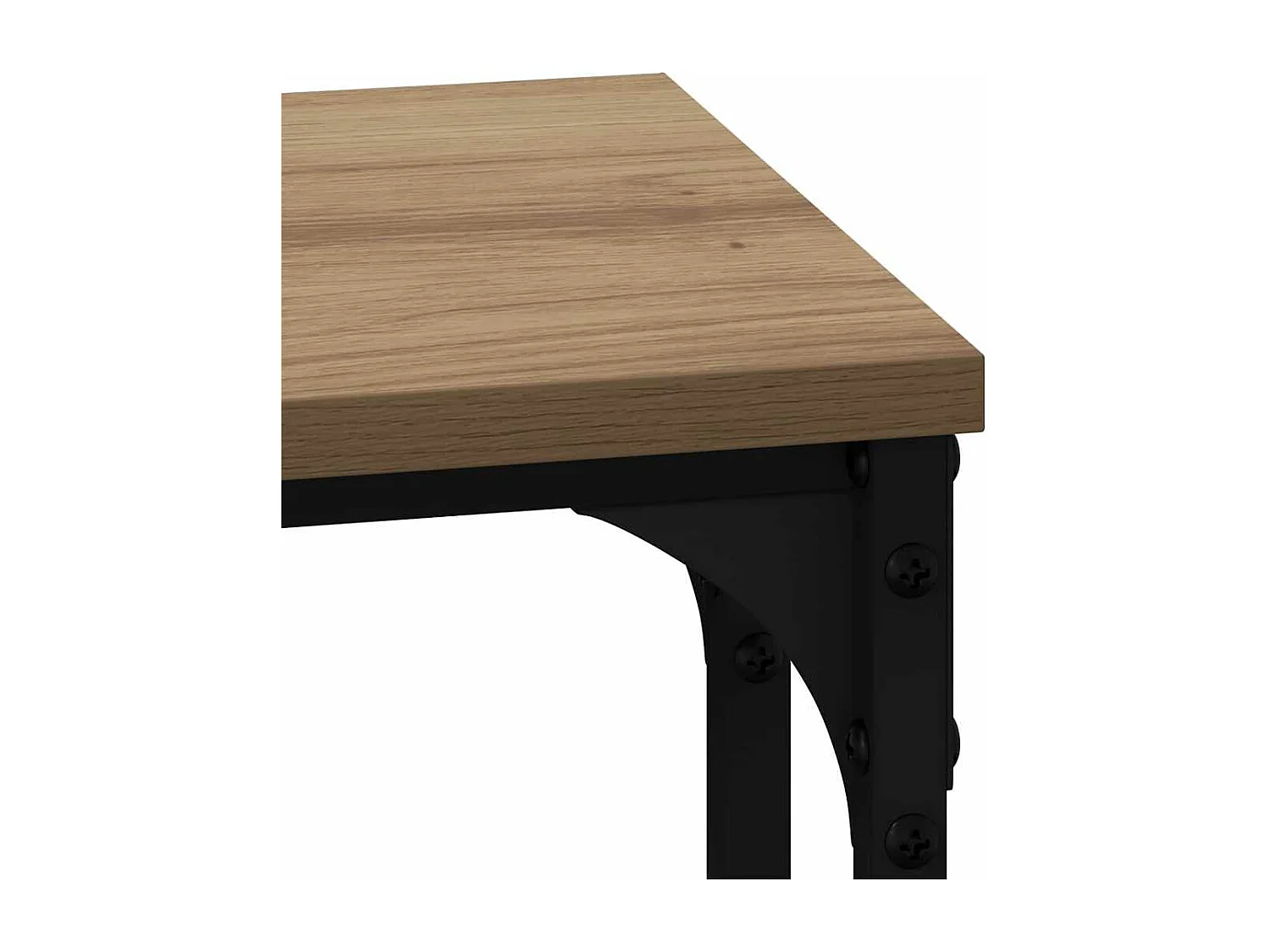 Table basse gigogne 3 pièces chêne artisanal 50.5 x 35 x 53 cm