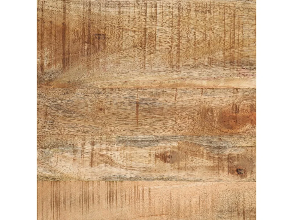 Tables basses gigognes 3 pièces bois de manguier massif brut et fer