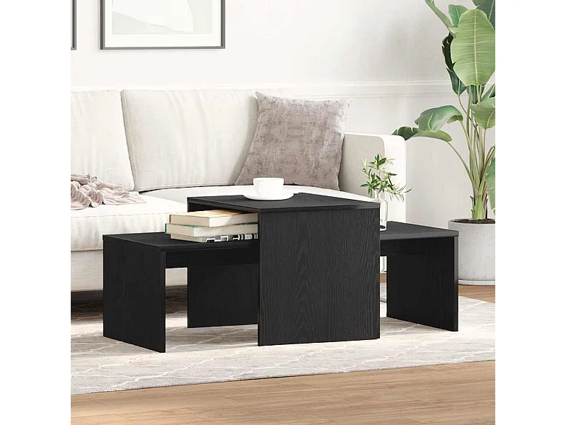 Mesas encaixáveis Carvalho preto 100 x 48 x 40 cm