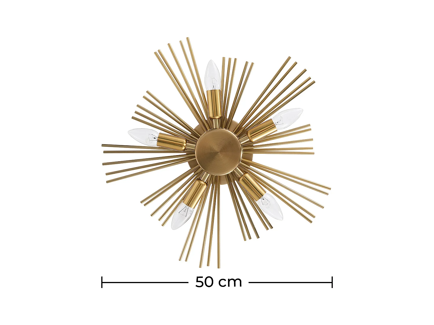 Lámpara Aplique de Pared - Plafón de Metal - 5 bombillas - Lydia