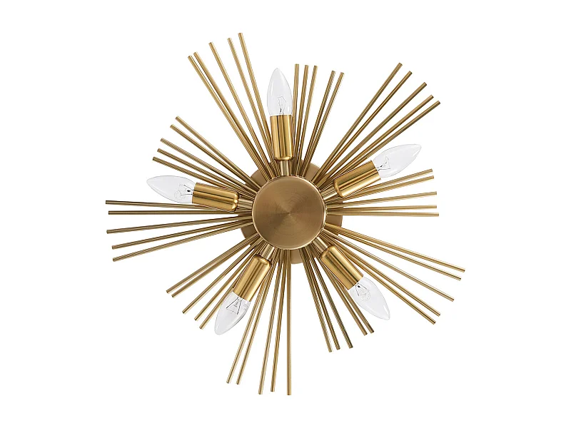 Applique Murale - Plafonnier en Métal - 5 ampoules - Lydia Doré
