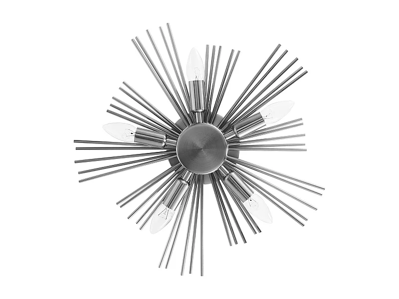 Applique Murale - Plafonnier en Métal - 5 ampoules - Lydia Argenté