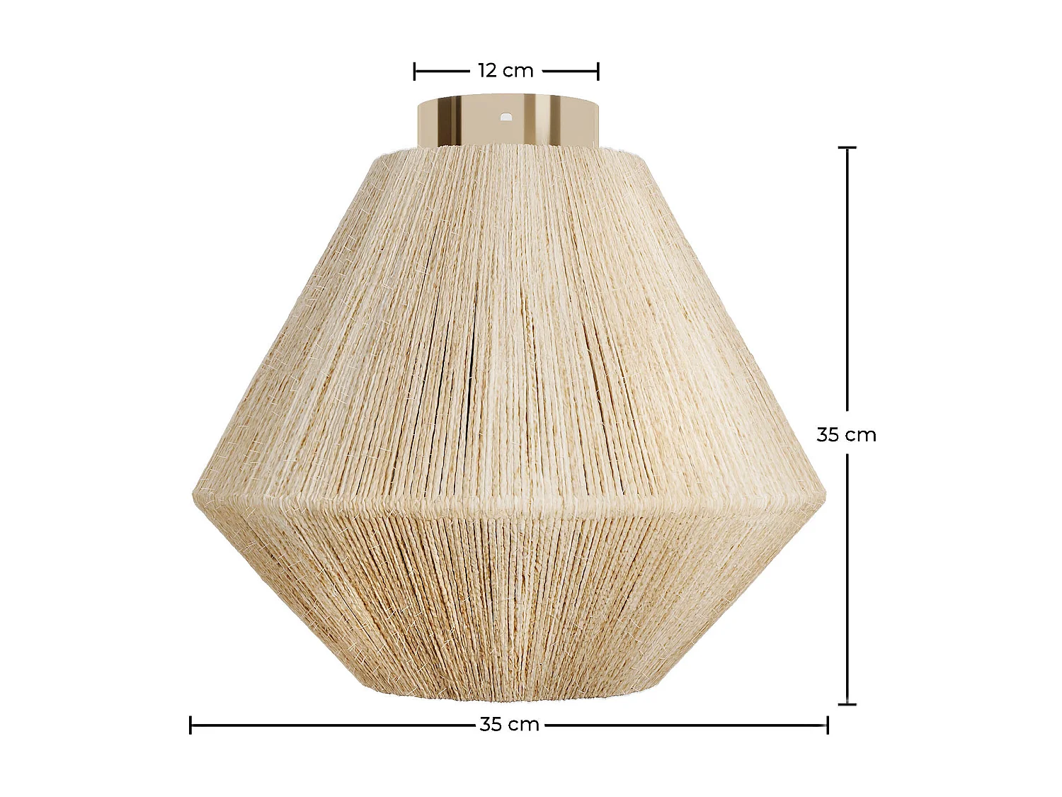 Lampe de plafond - Plafonnier Boho Bali - Naribu Or vieilli